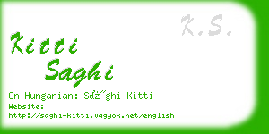 kitti saghi business card